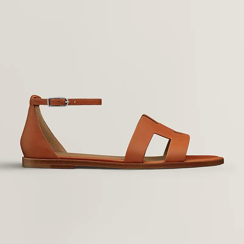 Giày Hermes Santorini Sandal Nữ Cam